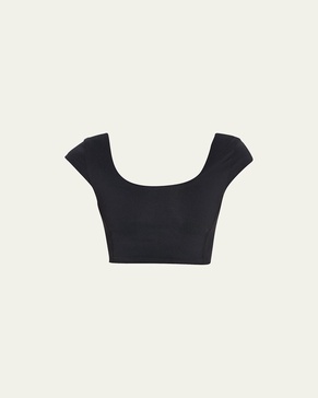 Jet Twisted Cap-Sleeve Bra