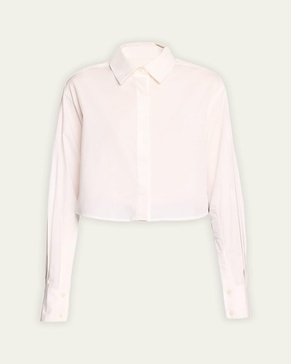 Renata Cropped Button-Front Shirt