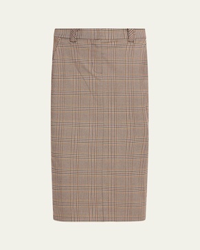 Clarissa Plaid Midi Skirt