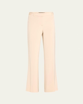 Alaska Straight-Leg Stretch Silk Pants