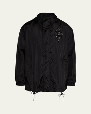 Men's Embellished Tech Nylon Toggle Parka