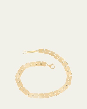 14K Gold Laser Square Chain Bracelet