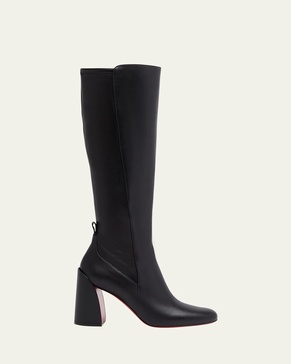 Jane Leather Red Sole Knee Boots