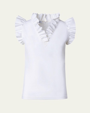 Signature Jersey Top with Ruffled Detail