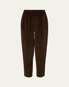 Emmett Corduroy Double-Pleated Tapered Pants