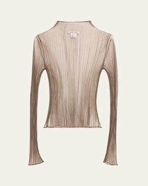 Modern Mist Translucent Ribbed Turtleneck