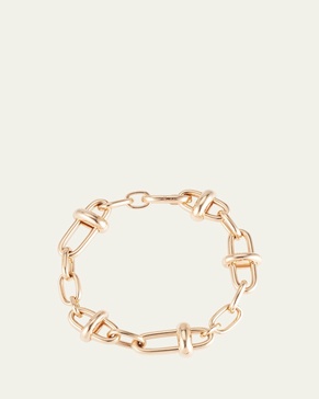 Iconica 18K Rose Gold Cross Bar Link Bracelet