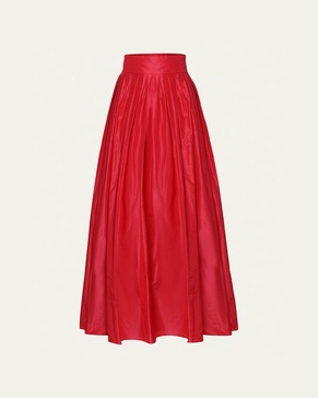 Pleated Silk Ball Skirt