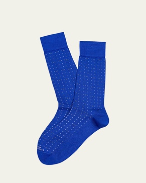 Men's Luxury Yarns Micro Dot Mid-Calf Socks