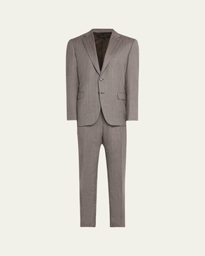 Men's Pinstripe Flannel Suit