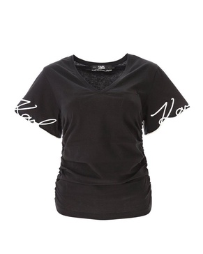 Karl Lagerfeld Signature V-Neck T-Shirt