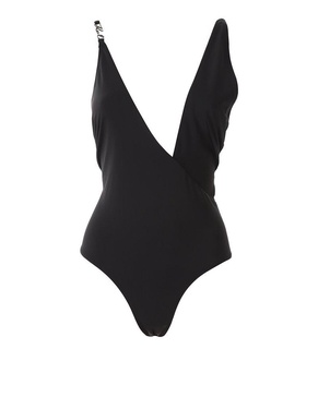 Karl Lagerfeld Signature Asymmetric Swimsuit