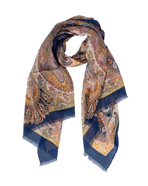 Etro Paisley-Printed Frayed Edge Scarf