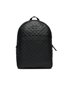 Emporio Armani All-Over Debossed Logo Zipped Backpack