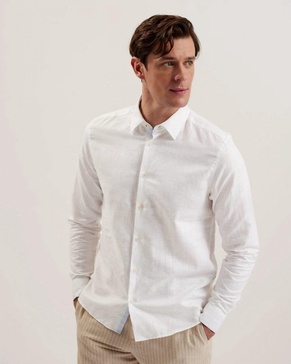 Romeos Mens Long Sleeve Linen Shirt