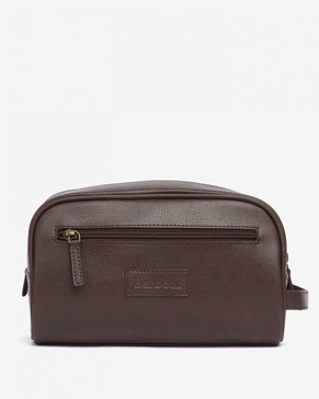 Mens Leather Washbag