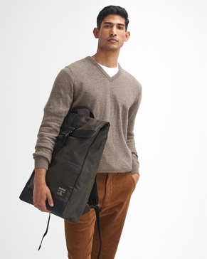 Field Unisex Wax Fold Over Top Backpack