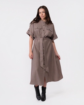 RWB Check Womens Midi Shirt Dress