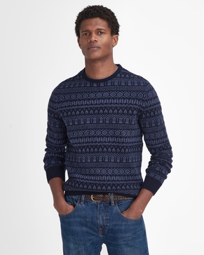 Stonebeck Mens Fair Isle Crew Neck Sweater