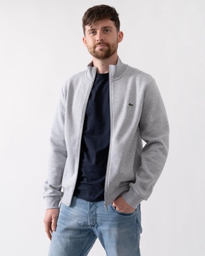 Regular Fit Brushed Fleece Mens Zippered Sweatshirt