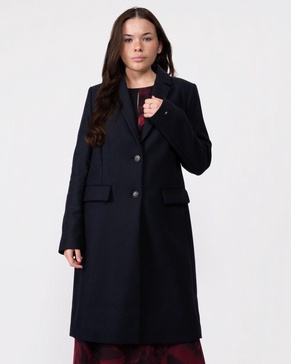 Wool Blend Womens Long Classic Jacket