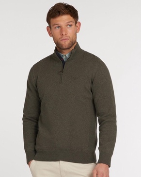 Cotton Mens Half Zip Jumper