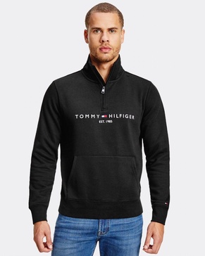 Tommy Logo Mockneck Mens Sweatshirt