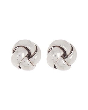 ADORNIA Silver Knot Studs