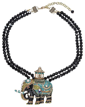 Eye Candy LA The Luxe Collection Raja Elephant Agate Beaded Necklace