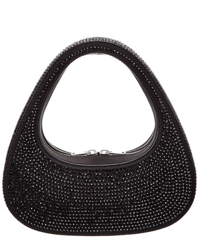 Coperni Swipe Crystal-Embellished Canvas Hobo Bag