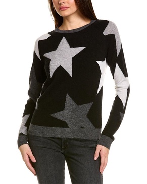 philosophy Raglan Tri-Color Star Cashmere Sweater