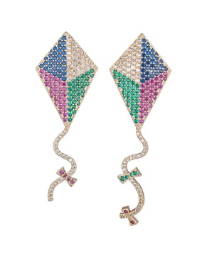 Eye Candy LA Flying Kite CZ Drop Earrings