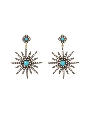 ADORNIA 14K Over Silver Crystal Drop Earrings