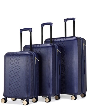 Badgley Mischka Diamond 3pc Expandable Luggage Set