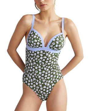 Boden Triangle Panelled Swimsuit