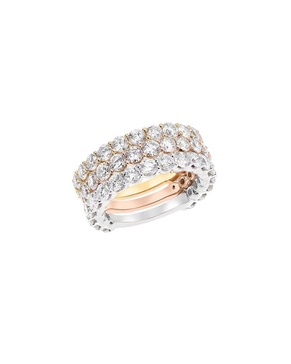 Diana M. Fine Jewelry 14K Tri-Tone 2.43 ct. tw. Diamond Eternity Ring