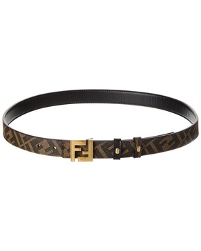 FENDI Squared FF Reversible Leather Belt