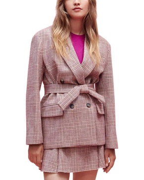 Maje Vinone Wool-Blend Suit Blazer