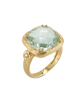 I. Reiss 14K 3.78 ct. tw. Diamond & Green Amethyst Color Ring