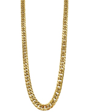 ADORNIA 14K Plated Water Resistant Extra Thick 9mm Cuban Chain Necklace