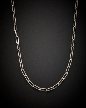 14K Italian Gold Paperclip Chain Necklace