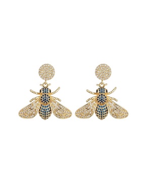 Eye Candy LA The Luxe Collection CZ Mason Bee Statement Earrings