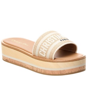 Dior DWay Canvas Platform Slide