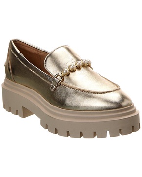 Stuart Weitzman Perla Ulra Lug Leather Loafer