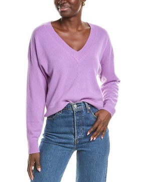 cropped v-neck cashmere pullover