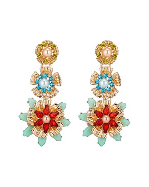 Eye Candy LA Rebecca Crystal Statement Earrings