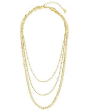 Sterling Forever 14K Plated Lanora Layered Chain Necklace