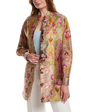 Etro Jacquard Silk-Blend Top Coat