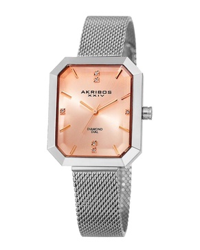 Akribos XXIV Women's Stainless Steel Diamond Watch