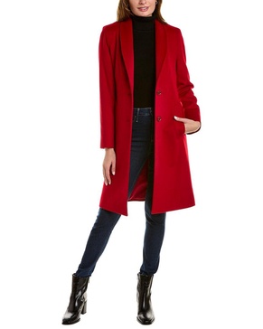 sofiacashmere Shawl Collar Wool & Cashmere-Blend Coat